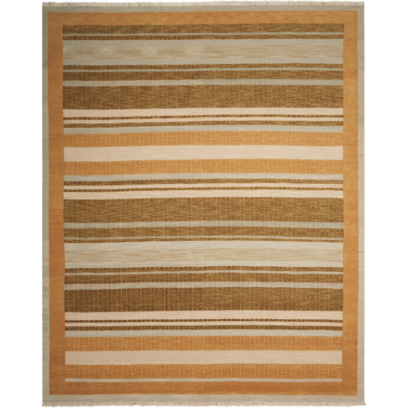Tapis beige en laine noué à la main Field, Rectangle 8 pi 6 po x 11 pi 6 po