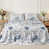 Grande aquarelle bleue florale