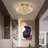 11-Lights Modern Round Chrome Suction Top Crystal Light, 23.6 Inches in Diameter, Height Adjustable