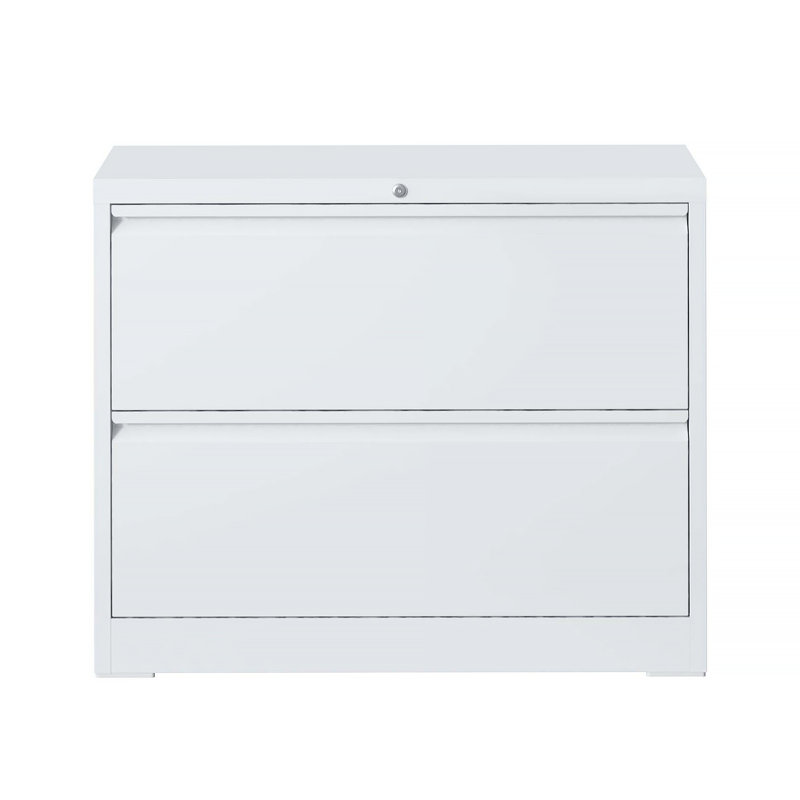 Classeur latéral fonctionnel et sécuritaire à 2 tiroirs pour un rangement efficace à la maison et au bureau, idéal pour plusieurs formats de documents