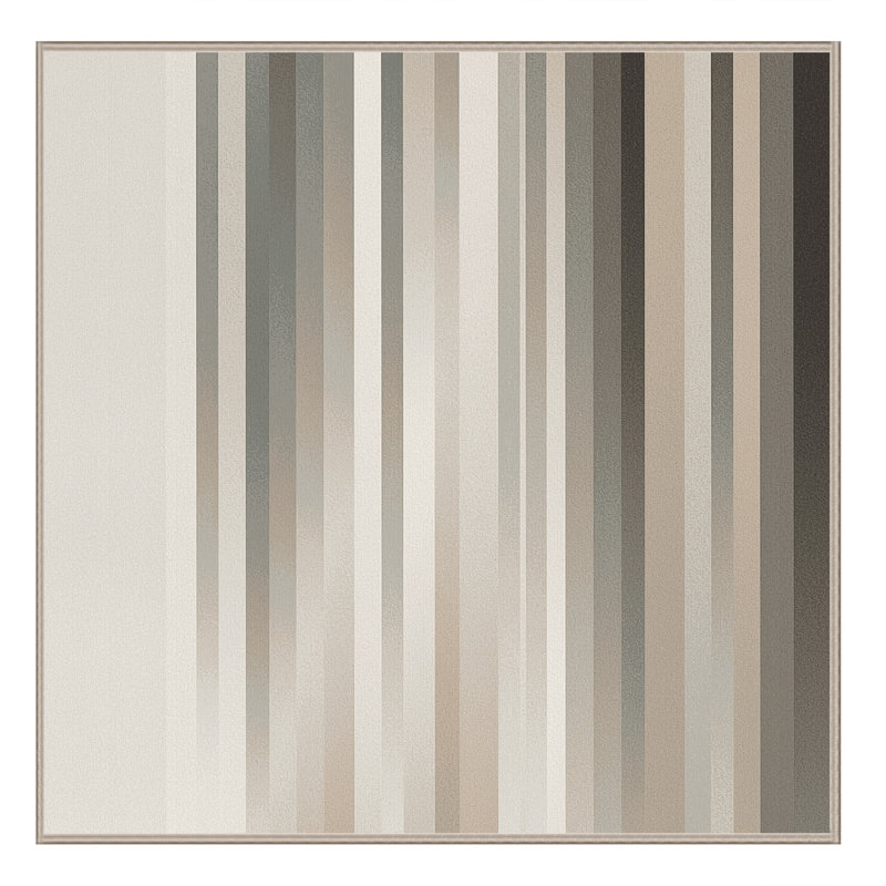 Tapis ombré gris lavable à la machine Pegah, Carré 5 pi