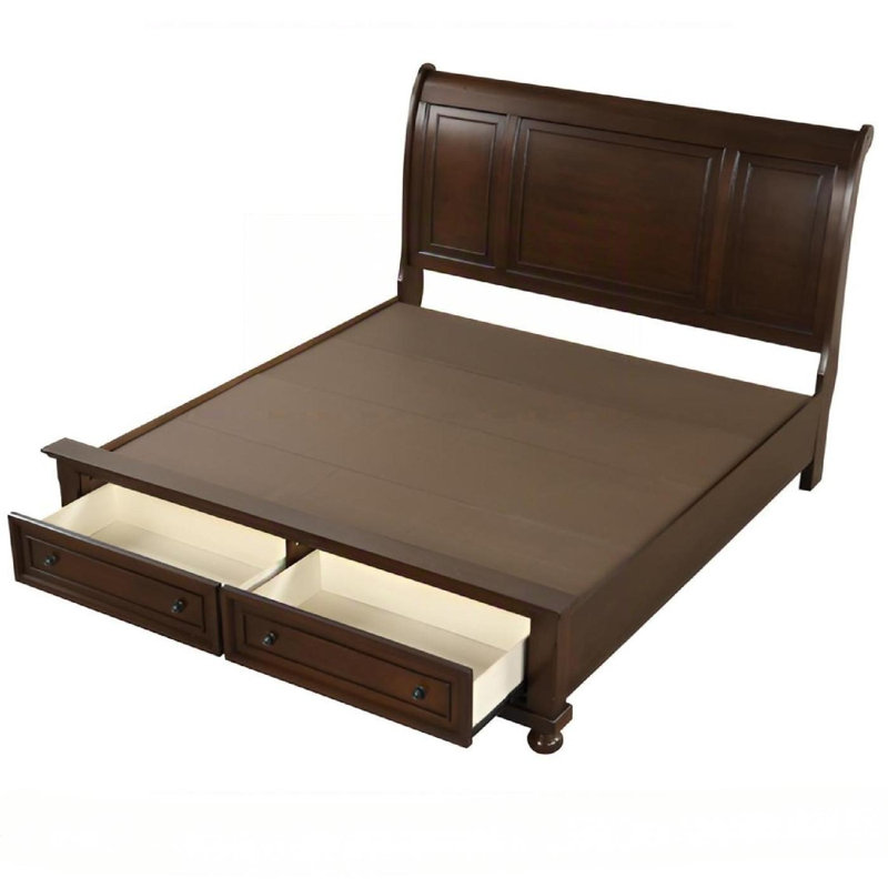 Lit double Meade G8910A-FB (matelas non inclus), cerisier foncé, Lit double 