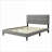 Full Size Upholstered Platform Bed In A Box With USB Charging, Light Gray For Guest Bedroom