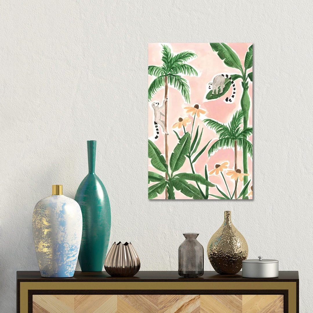 Leaping Lemurs by Sabina Fenn - Gallery-Wrapped Canvas Giclée on Canvas
