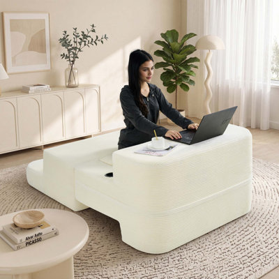 Convertisseur de bureau multifonctionnel en velours côtelé