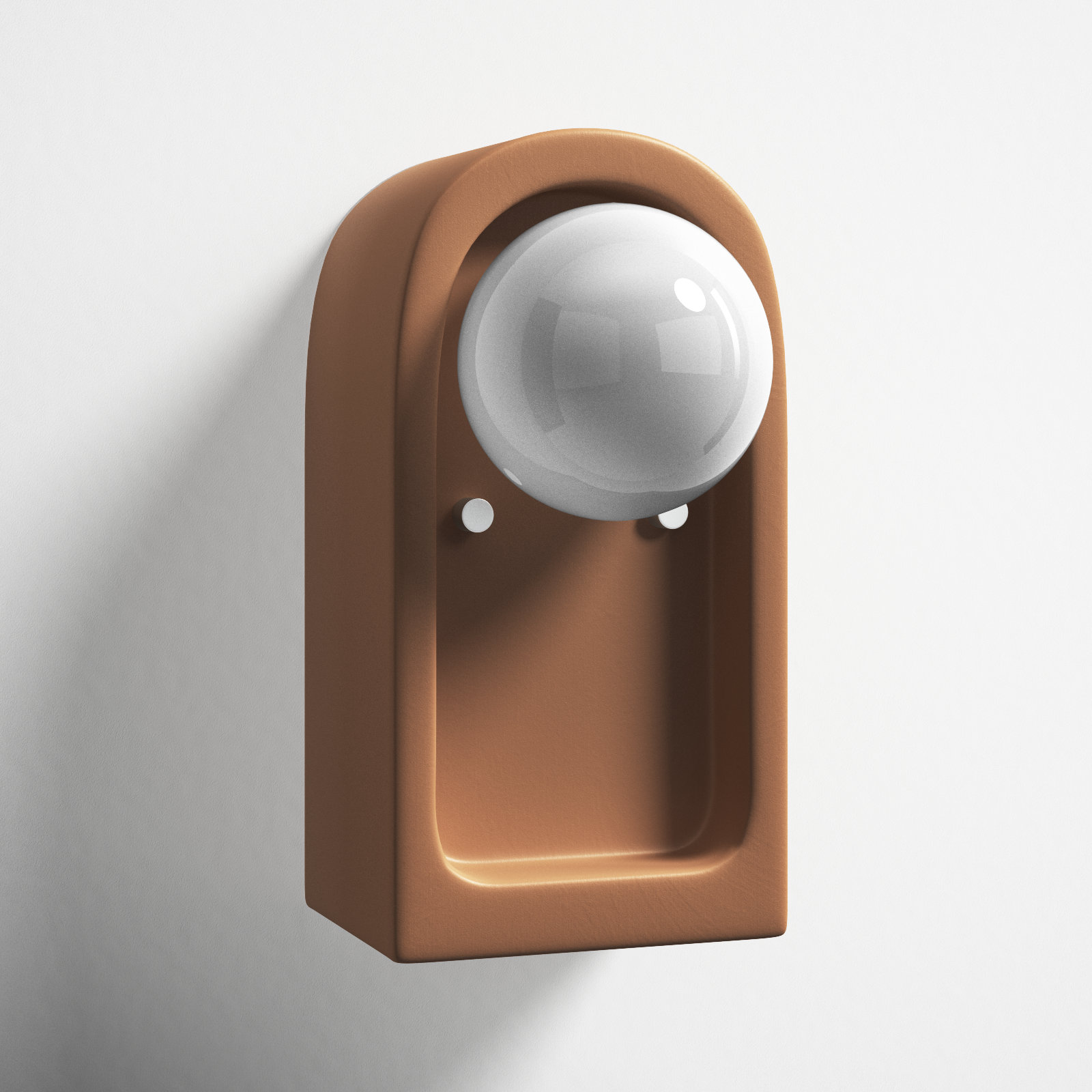 Rosalino Single Light Ceramic Dimmable Flush Mounted Sconce, Adobe