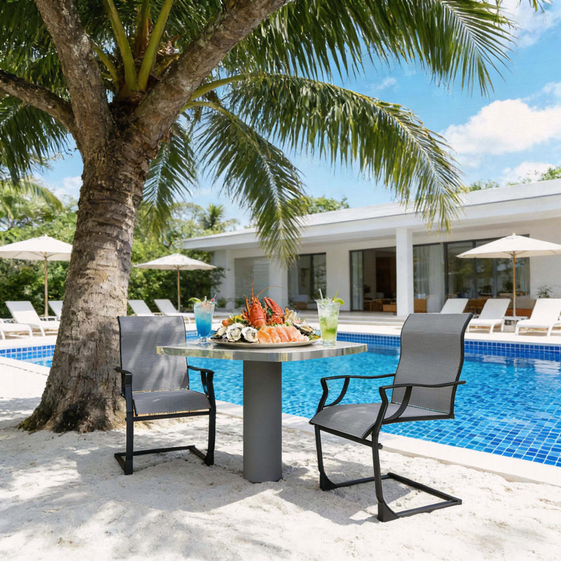 Ensemble de 2 chaises de patio C-Spring Micro-Swing