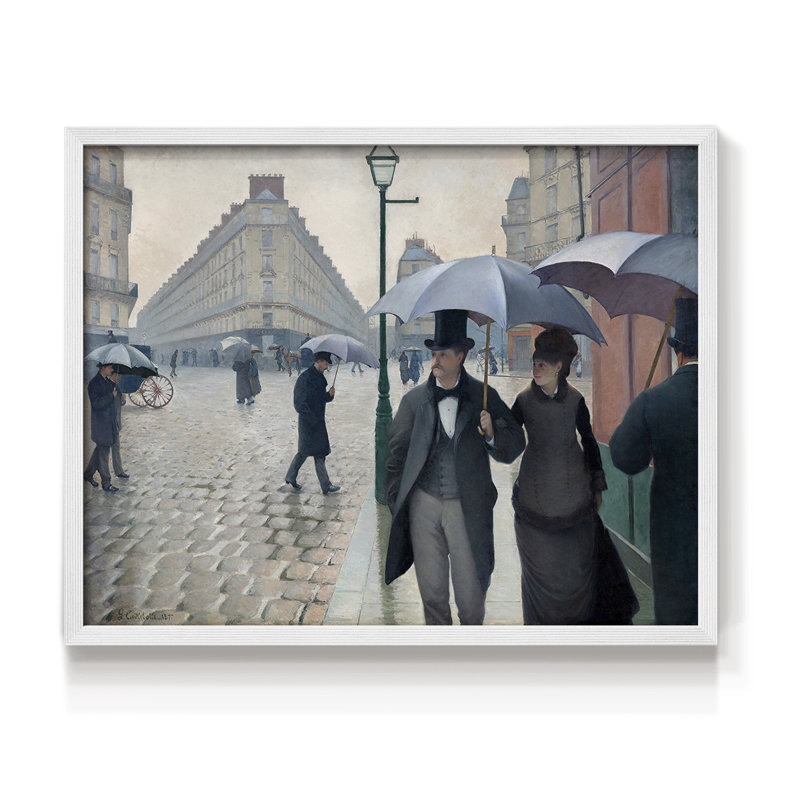 Paysages rétro-CCxxxvi - reproduction encadrée - réversible, H 11 po x l 14 po, Blanc