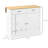 White Mobile Kitchen Island With Adjustable Leaf - 2 Drawers & Shelves For Dining Space Rolling Shelf Area White, Drawers,