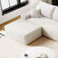37.40"Sofa Ottoman ,No Assembly Required,White(Plush Corduroy Fabric)