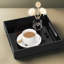 Élégant plateau de service en acrylique avec poignées, coiffeuse décorative et organisateur de table basse, plateau de rangement polyvalent pour le petit-déjeuner, les boissons, le maquillage et la décoration intérieure