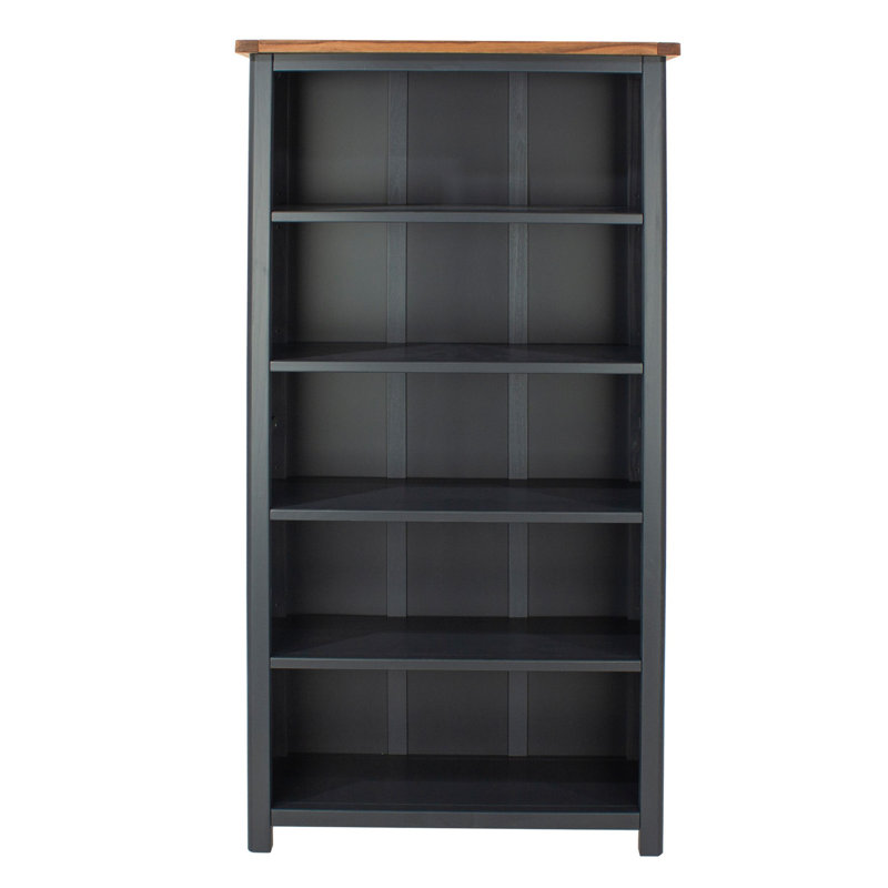 Aulay Tall Bookcase, Midnight Blue, Adjustable Shelves, 180cm H x 90cm W x 30cm D