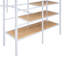 Lit mezzanine en métal avec tablette supérieure et échelle de rangement latérale Orenda-707839924-707839926