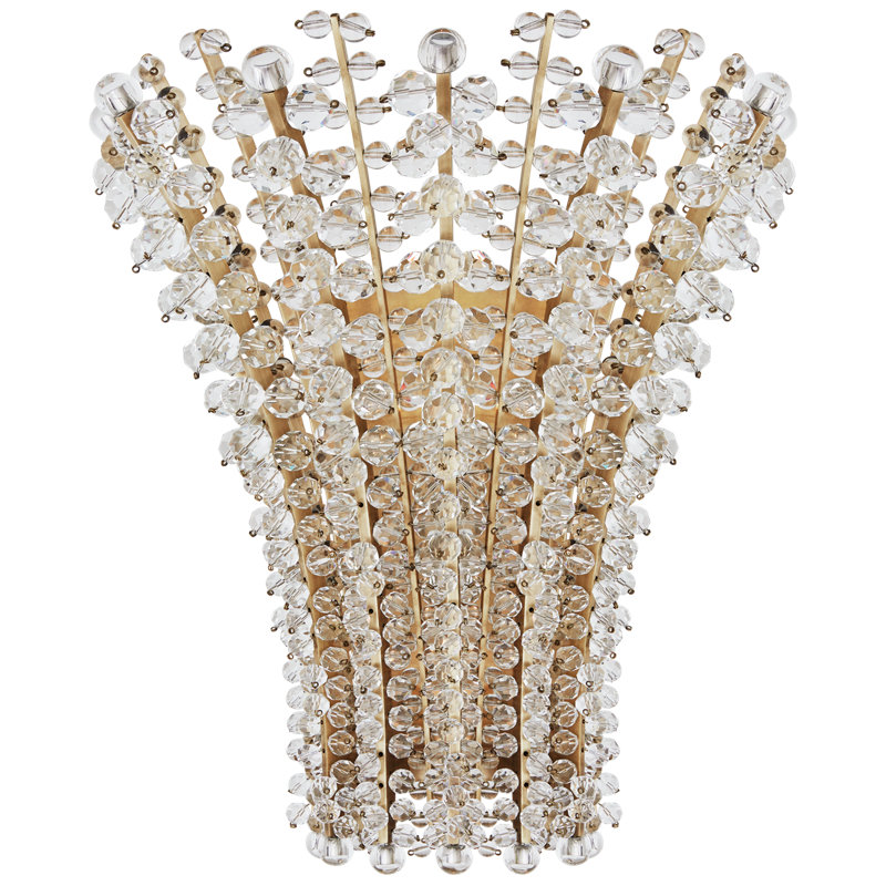 Serafina 2 - Light Flush Mounted Sconce, Hand-Rubbed Antique Brass