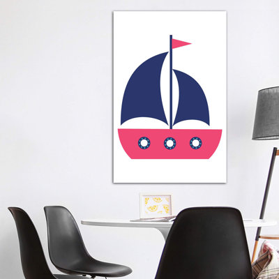 Bateau, conception nordique - impression d'art graphique