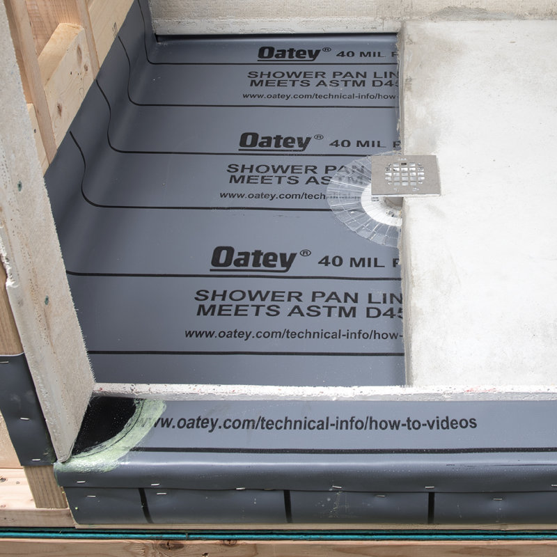 6' W x 10' D Single Threshold Shower Pan Liner