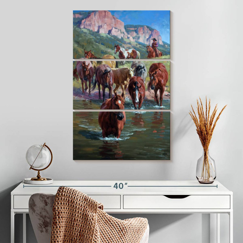 Brampt The Crossing Herd, 32" H x 20" W