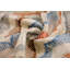 Coussin en velours fait à la main - Motif zigzag terre (16 x 24)