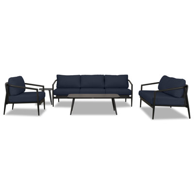 Delaine 5 Piece Sunbrella Sofa Seating Group with Sunbrella Cushions -  Joss & Main, 0BB40ECD20A74A0CA390D832F87192FA