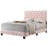Chic Pink Transitional Full Bed
