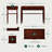 Solid Rubberwood Makeup Table, Mid-Century Vanity Desk with 2 Gliding Drawers and Flip-Top Storage Compartment - Walnut