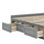 Grand lit plateforme avec tiroirs