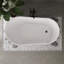 Baignoire autoportante moderne en acrylique Fslefay de 150 cm (59 po) avec trop-plein et bonde centrale pour salle de bain