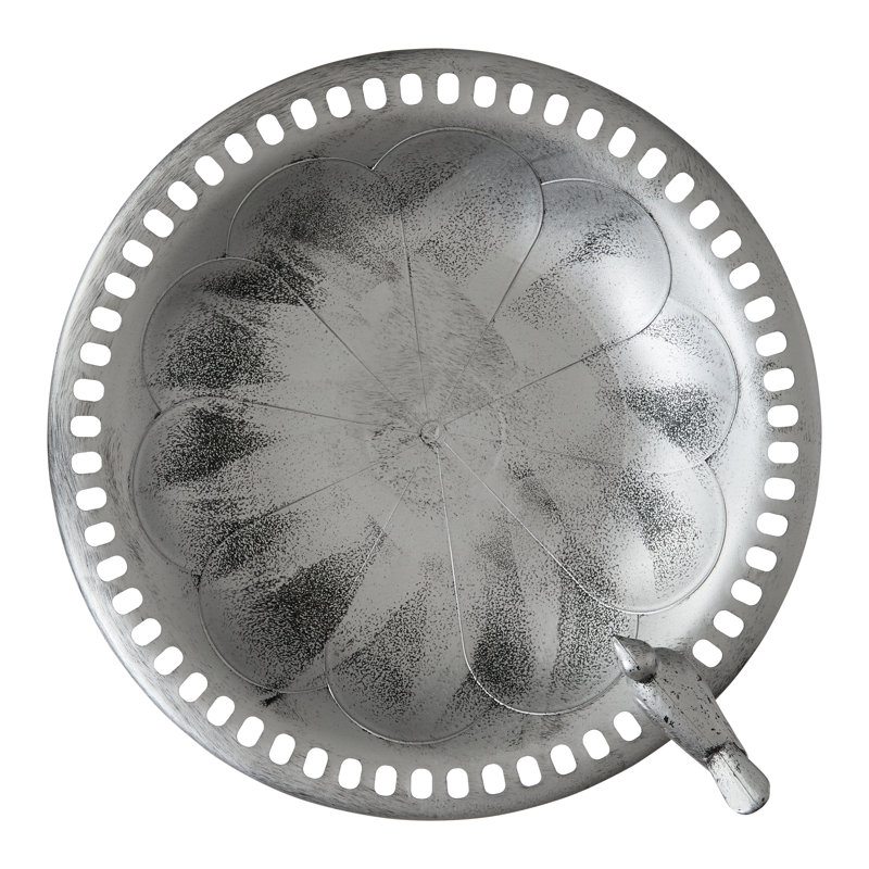 Aderes Resin Birdbath, Silver