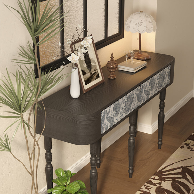 Console moderne avec tiroirs en bois, H 31,5 po x l 55,12 po x P 15,75 po