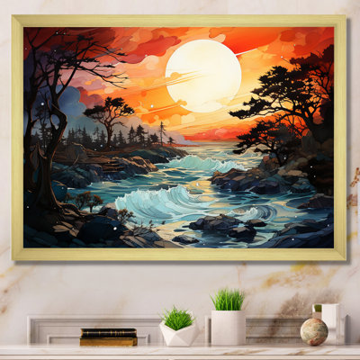 Tempêtes, lever de soleil, paysage II - tempêtes, reproduction d'art sur toile