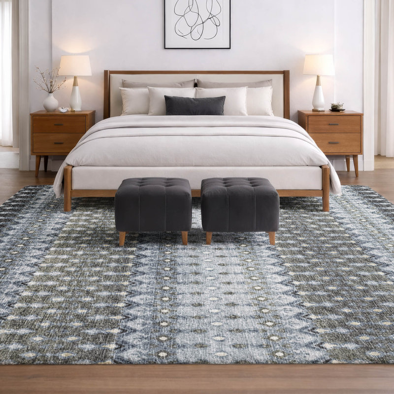 Premium Machine Washable Dream Shag ADS72 Tribal Rug, 9' x 12', Moody