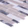 Wave Interlocking Pattern Natural Stone/Glass Mosaic Tile