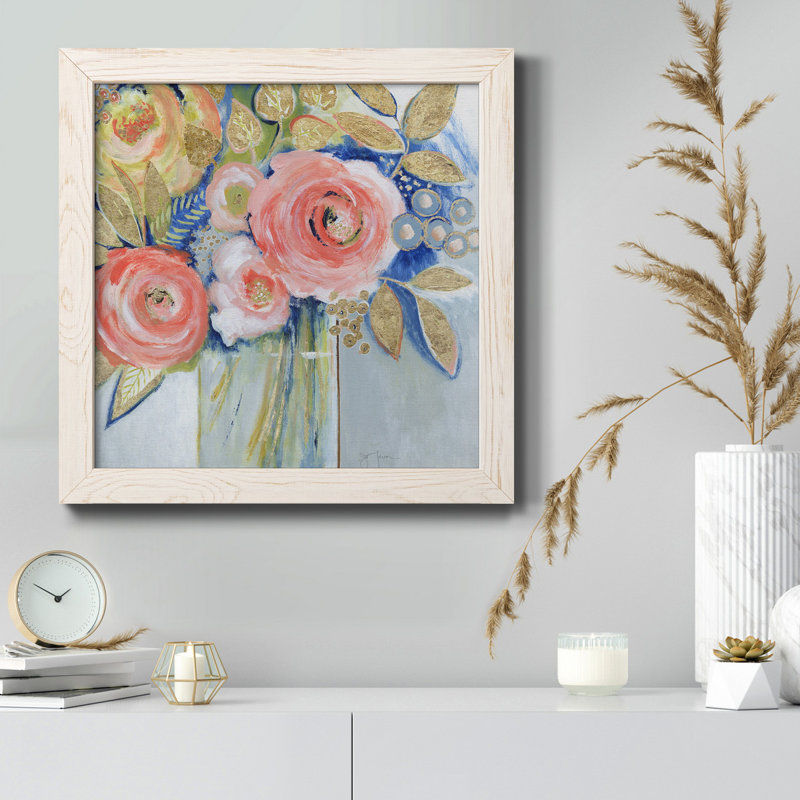 Lily Elegante - cadre photo, impression sur toile, Cadre blanc, H 35,5 po x l 35,5 po x P 1,5 po