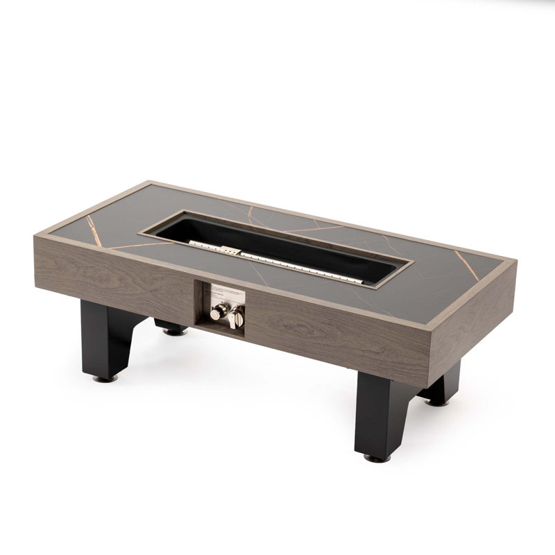 42Inch  Iron Fire Pit Table, Gray/Black
