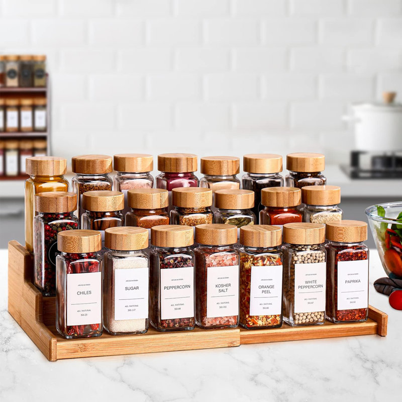 36 pots en verre de 4 oz d'épices