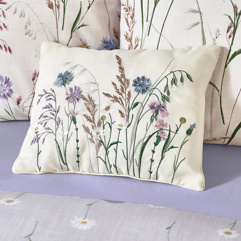 Grasmere Floral Embroidered Cushion