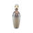 Decorative Gradient Glass and Metal Bottle Jar with Lid for Table Display - Sleek Tall Jar Modern Home Accent for Living Room Styling - White & Gold-925435872