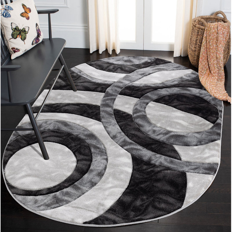 Adonia Abstract Indoor Rug, Oval 5' x 8'