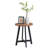 End Table - Industrial Side Table with MDF Top and Metal Frame - Round Table for Living Room, Bedroom, Hallway, or Dorm Room