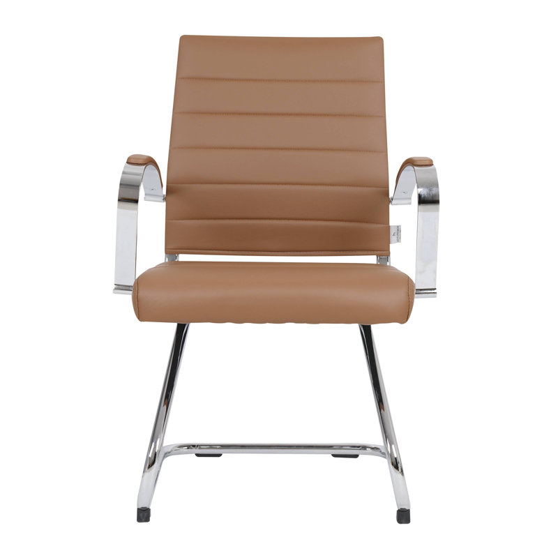 Doba Ergonomic Executive Office Chair in Leather with Lumbar Support and Steel Frame – Modern Desk or Conference Chair for Home Office, Study, or Workstation