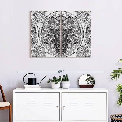 «Black Damask», reproduction sur toile