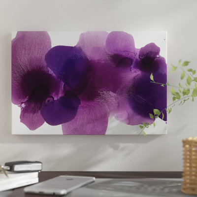 «Free form Purple on White», reproduction sur toile