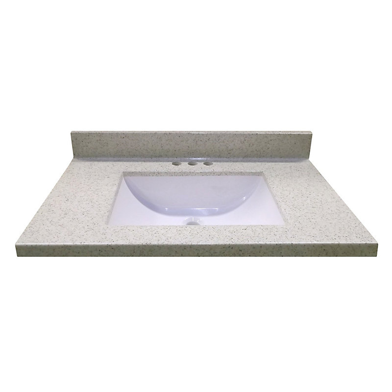 Plateau de meuble-lavabo simple 31 po, Dune