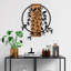 Élégant accessoire mural décoratif en bois, noyer et noir, 22,0 x 22,0 pouces | 100% bois véritable avec accents métalliques de 1,5 mm | Variations de couleurs uniques pour une décoration intérieure élégante | Léger à 3,9 lb