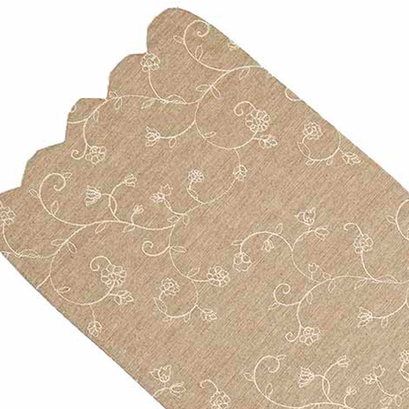 Props Floral 100% Cotton Table Runner, Taupe