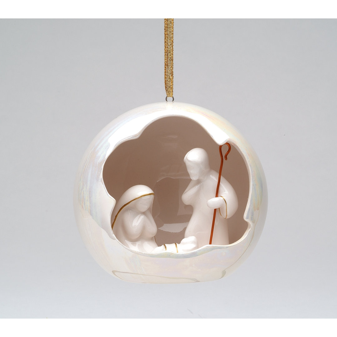 Lachine 3.5'' Handmade Ceramic Religious & Spiritual Holiday Shaped Ornament The Holiday Aisle®