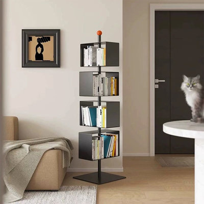 Black color Modern Carbon steel Standard Bookcase