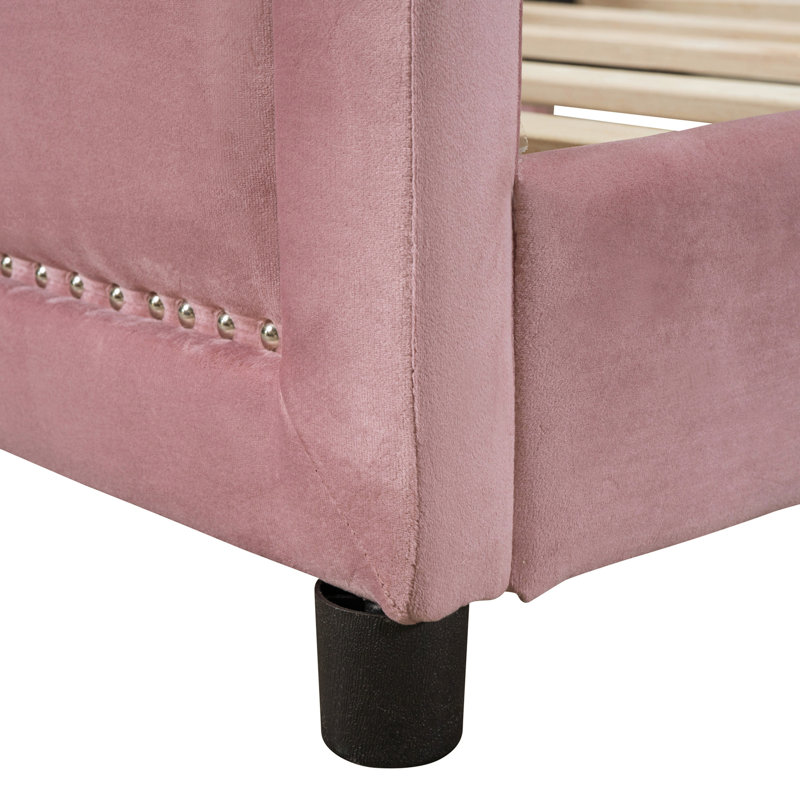 Lit de jour simple avec structure Classic, Rose