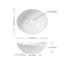 Lavabo vasque de salle de bain ovale moderne en céramique l 16 po x P 13,5 po Cascade