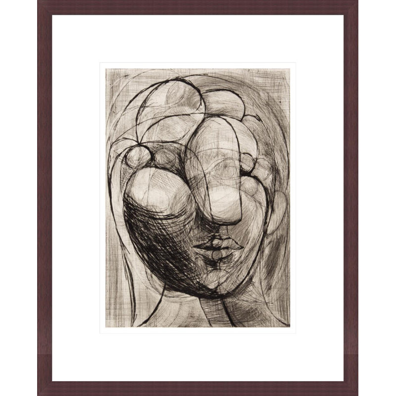 Tête de femme par Pablo Picasso, impression giclée sur cadre, H 16,75 po x l 13,58 po